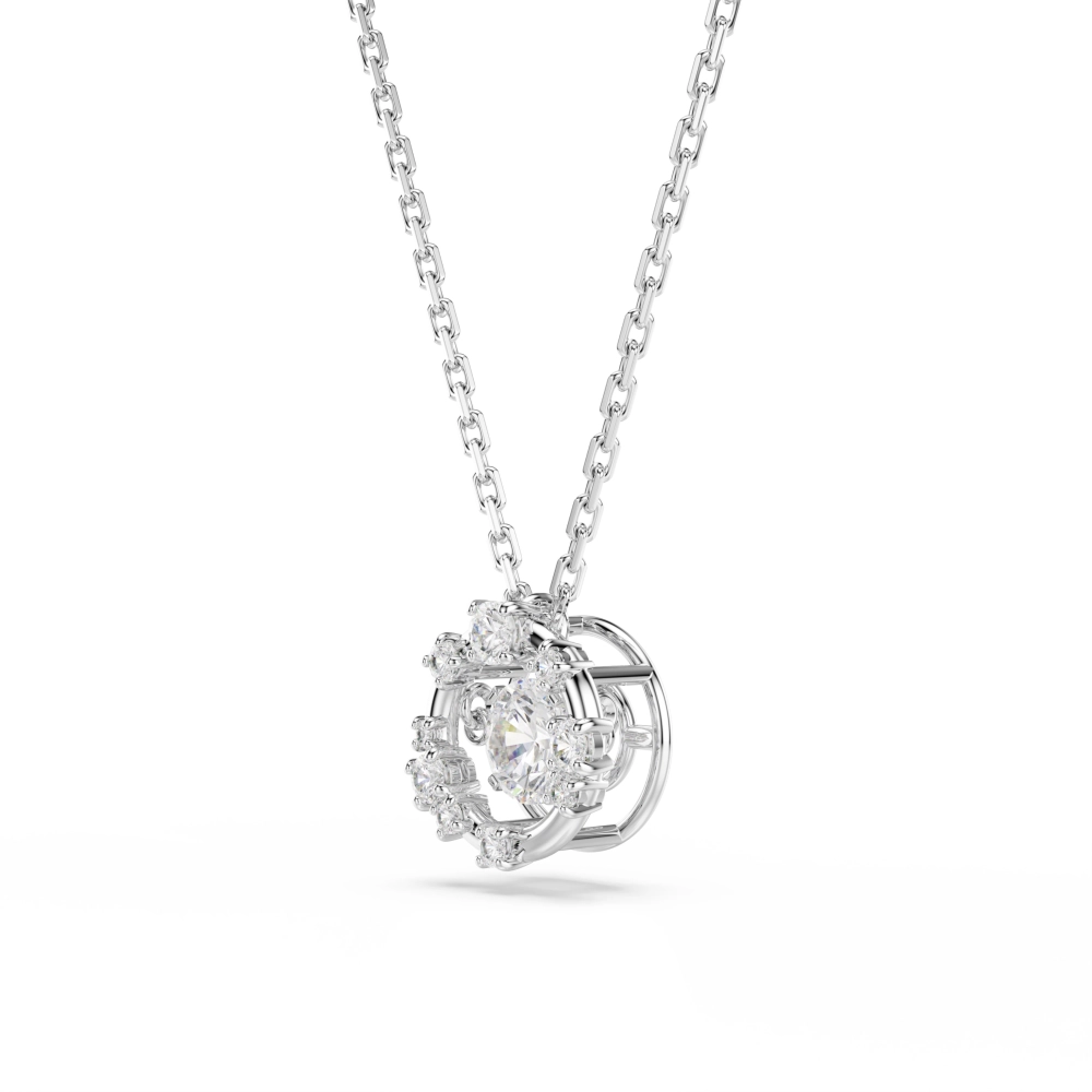 Wisiorek Constella Swarovski Naszyjnik Dancing stone Biały – widok z boku