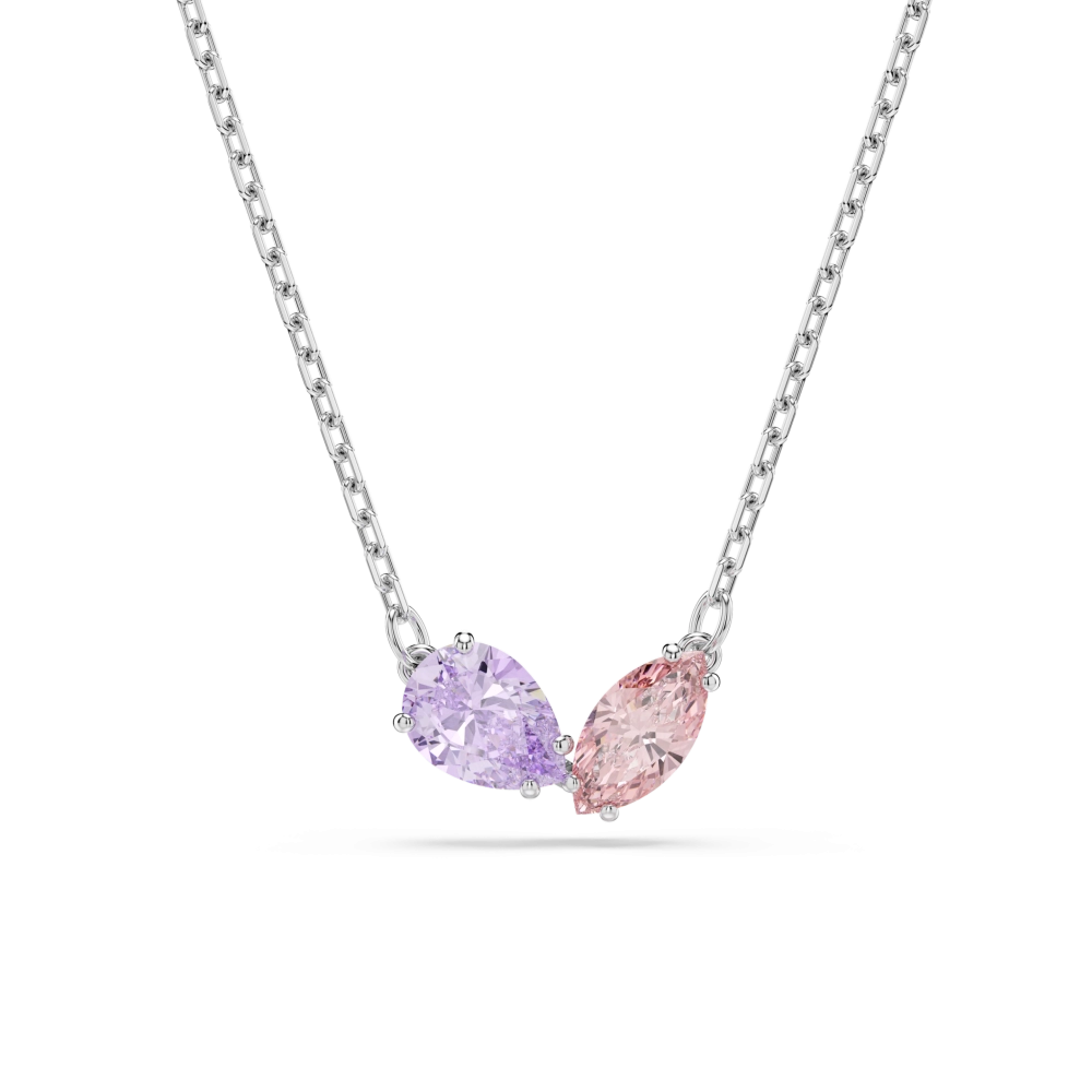 Zestaw Ariana Grande x Swarovski kolczyki + naszyjnik różnokolorowe – w aranżacji z innej perspektywy
