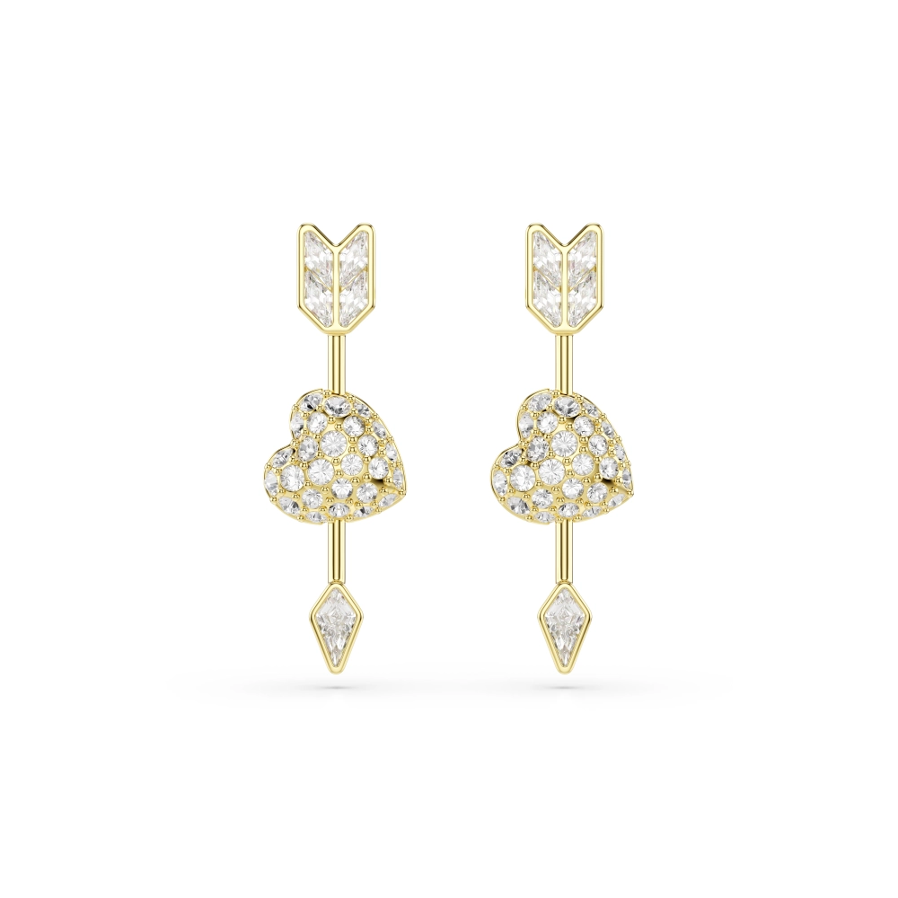 Długie kolczyki Swarovski Idyllia Wiszące, Serce ze strzałą – główne ujęcie produktu