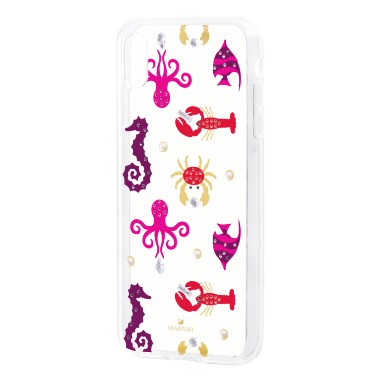Etui Swarovski High Ocean do iPhone X i XS w ujęciu pod kątem
