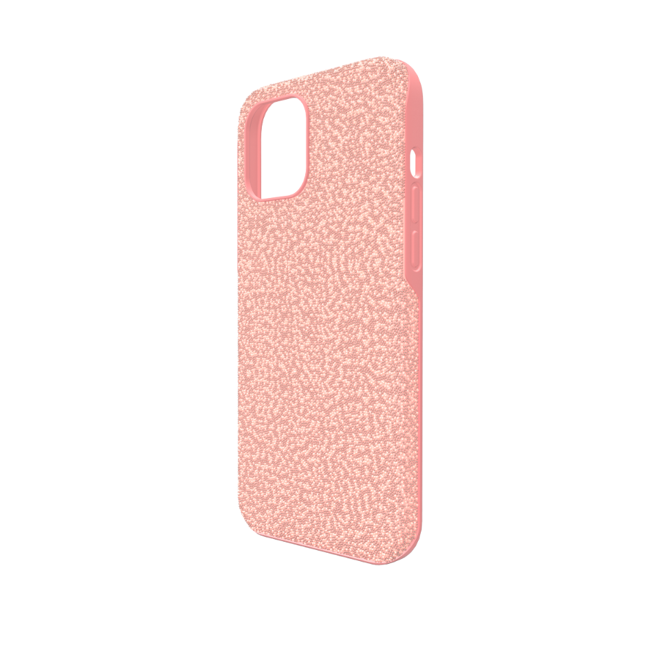 Bladoróżowe etui Swarovski High do iPhone 12 Pro Max widok z prawego boku