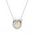 Żółty naszyjnik Swarovski Una z motywem kota szczęściarza widok z przodu