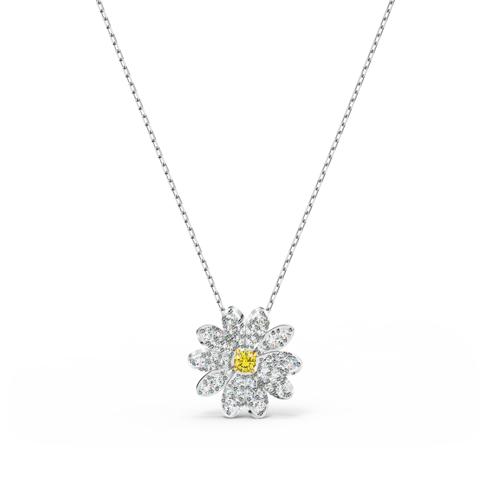 Wisiorek Swarovski Eternal Flower z motywem słońca i żółtym środkiem