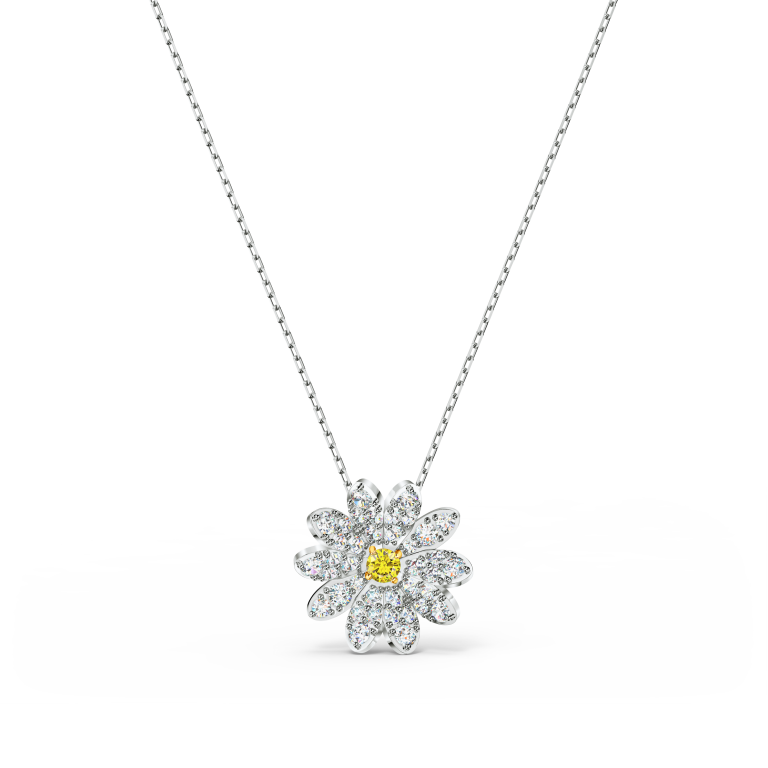 Wisiorek Swarovski Eternal Flower z motywem słońca i żółtym środkiem
