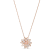 Wisiorek Swarovski Eternal Flower z różowym kwiatem na białym tle