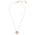 Wisiorek Swarovski Eternal Flower z różowym kwiatem na całej długości łańcuszka
