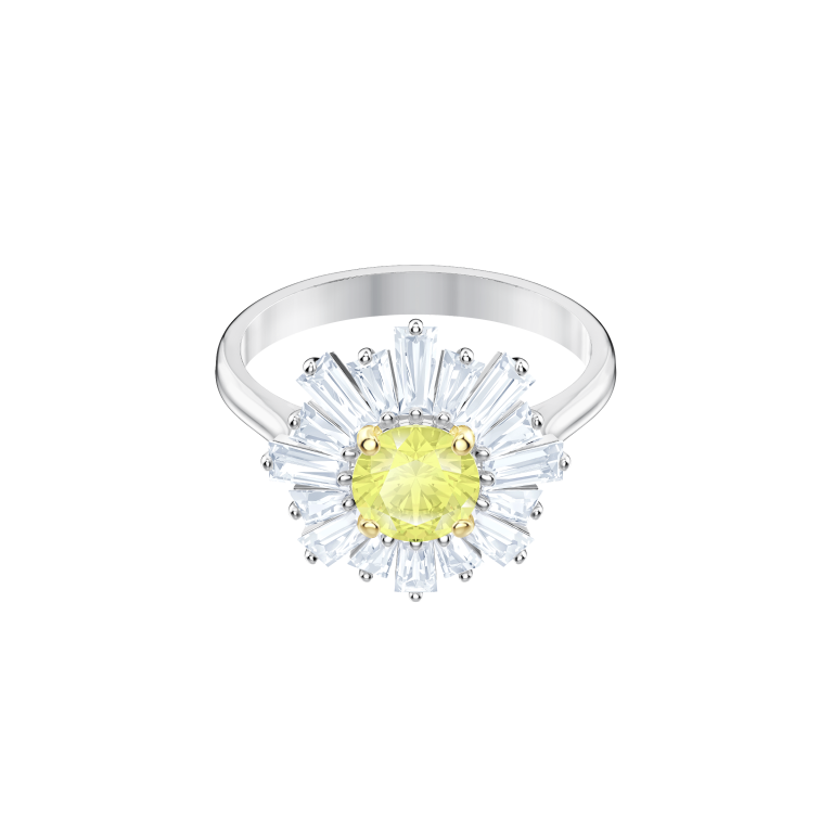 Pierścionek Swarovski Idyllia z żółtym słońcem – widok z góry
