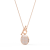 Wisiorek naszyjnika z białego zestawu biżuterii Swarovski Sublima, zbliżenie