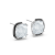 Białe kolczyki SWAROVSKI Harmonia pokazane od strony sztyftów