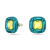 Niebieskie kolczyki sztyfty Swarovski Dulcis widziane od tyłu