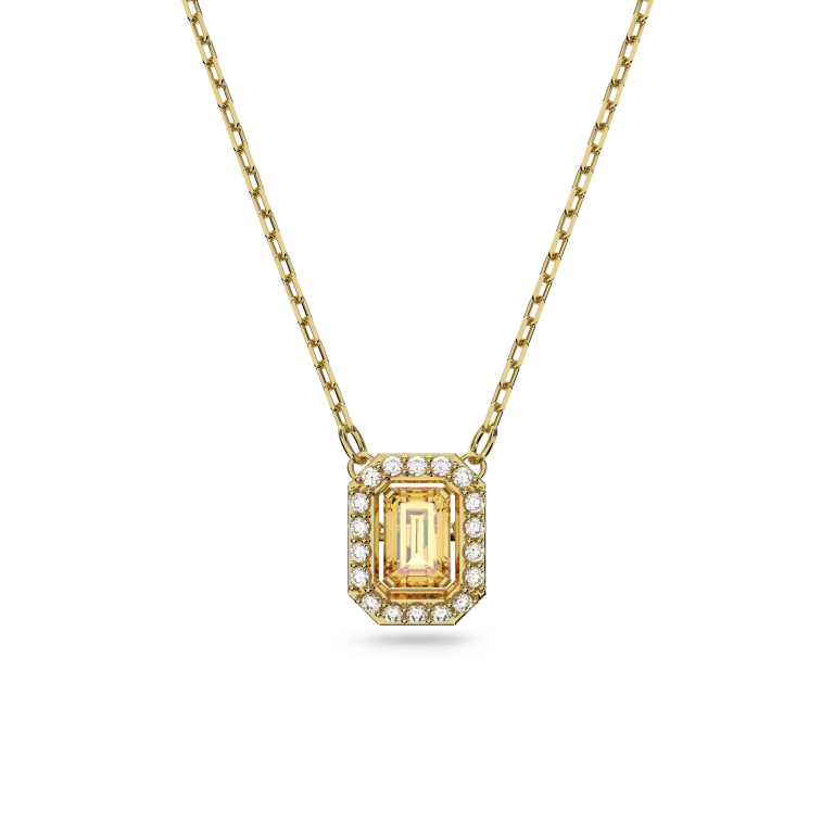 Naszyjnik Swarovski Una z żółtym kamieniem widok z przodu