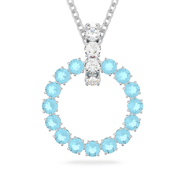 Niebieski wisiorek SWAROVSKI Exalta widziany z przodu