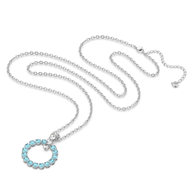 Niebieski wisiorek SWAROVSKI Exalta z rozłożonym łańcuszkiem
