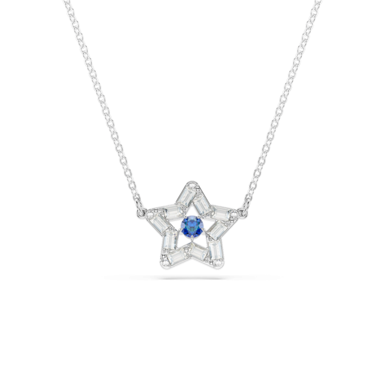 Wisiorek Swarovski Stella z niebieską gwiazdą w ujęciu z przodu