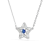 Niebieski motyw gwiazdy wisiorka Swarovski Stella w zbliżeniu