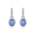 Długie niebieskie kolczyki SWAROVSKI Constella widziane z przodu