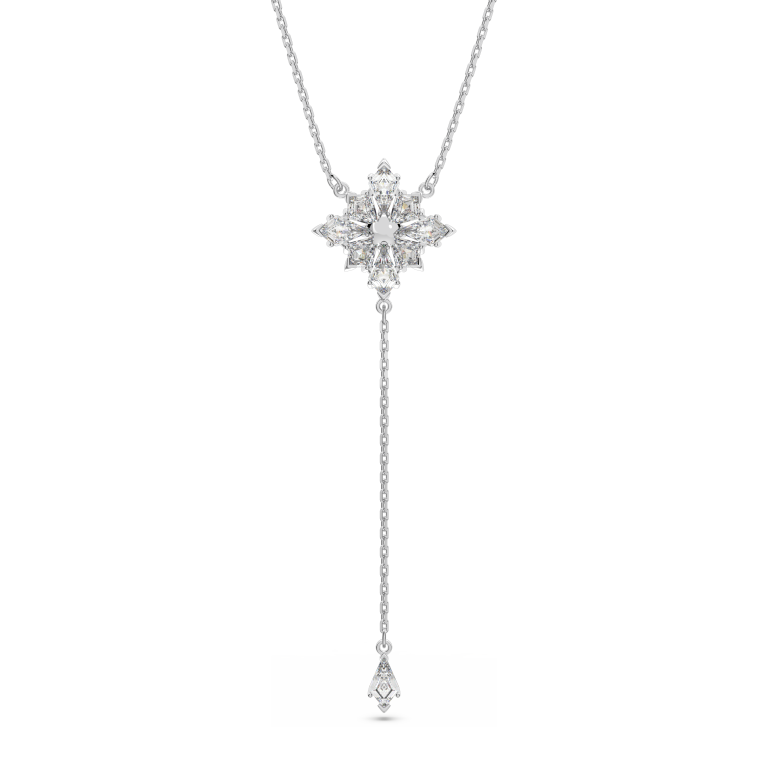Naszyjnik Y Swarovski Stella z białą gwiazdą w pełnym ujęciu