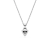 Trójkątny szary wisiorek Swarovski Chroma widziany z przodu