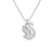 Wisiorek Swarovski Swan z białym łabędziem - widok z przodu