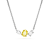 Żółty rodowany wisiorek Swarovski Mesmera z jasnymi akcentami w zbliżeniu