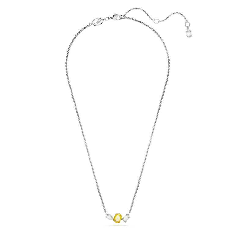 Naszyjnik z żółtym rodowanym wisiorkiem Swarovski Mesmera w pełnym ujęciu