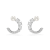 Kolczyki SWAROVSKI Matrix koła z białą kryształową perłą na jasnym tle