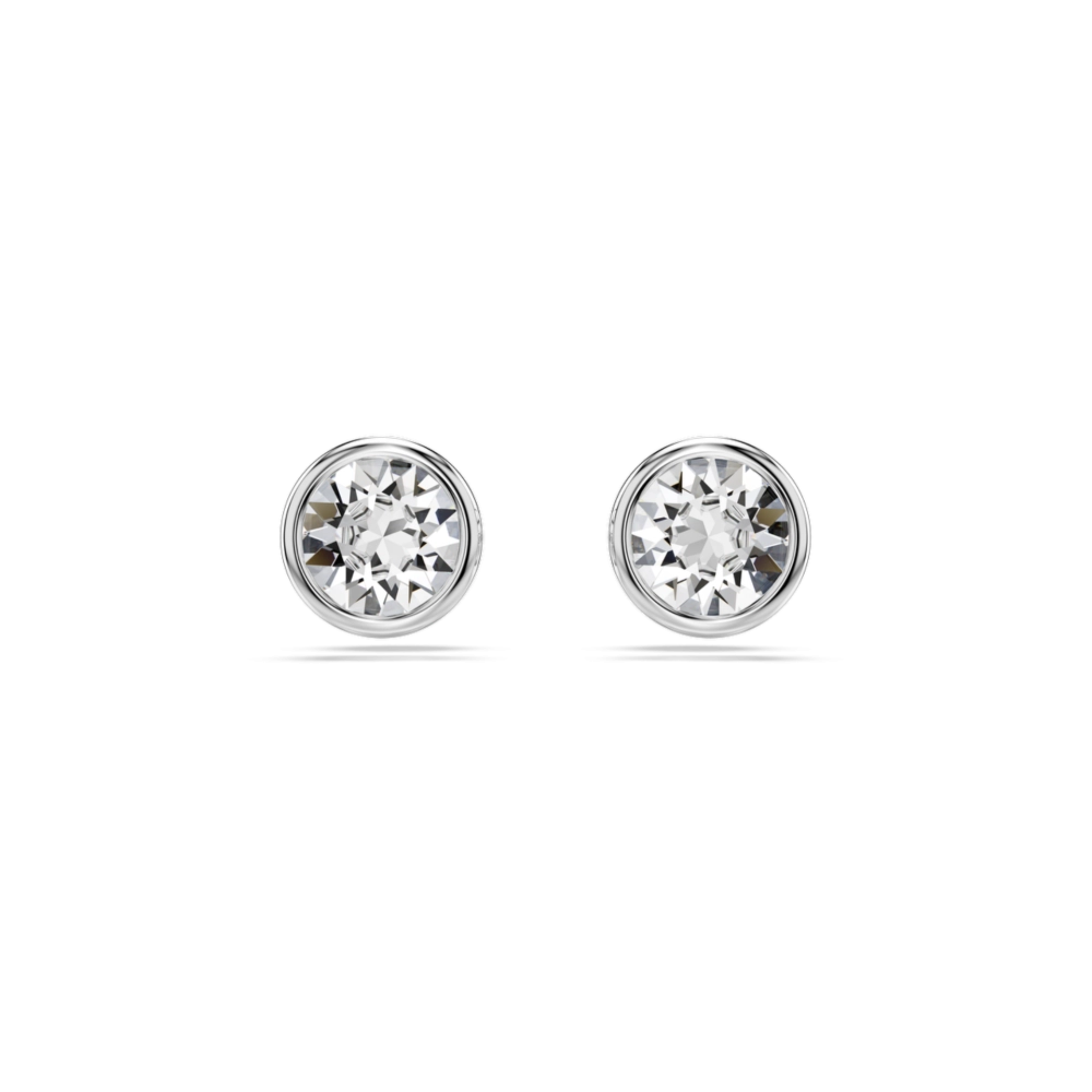 Kolczyki sztyfty Swarovski Imber z białymi kryształami - widok z przodu