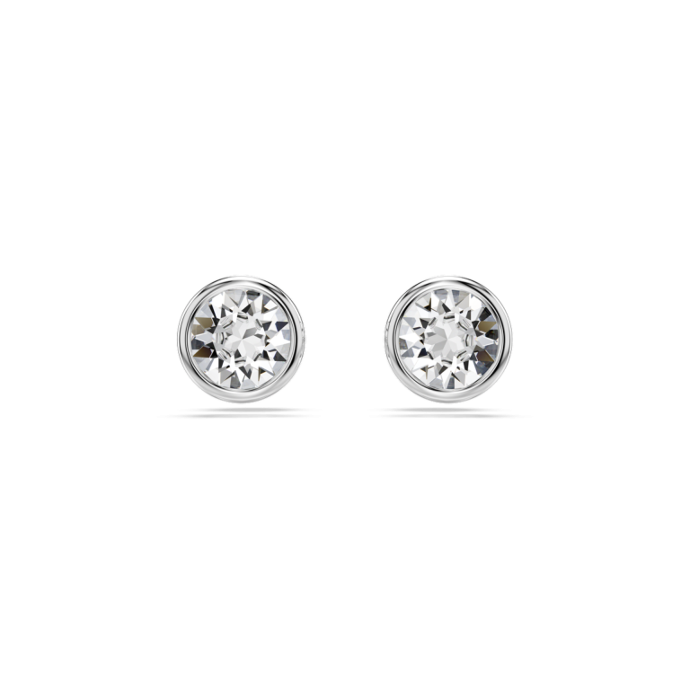Kolczyki sztyfty Swarovski Imber z białymi kryształami - widok z przodu