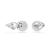 Kolczyki sztyfty SWAROVSKI Lucent z białymi kryształami i kulistymi tyłami pavé