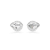 Front białych fasetowanych kryształów kolczyków SWAROVSKI Lucent