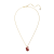 Wisiorek Swarovski Swan z czerwonym łabędziem na łańcuszku - widok całości