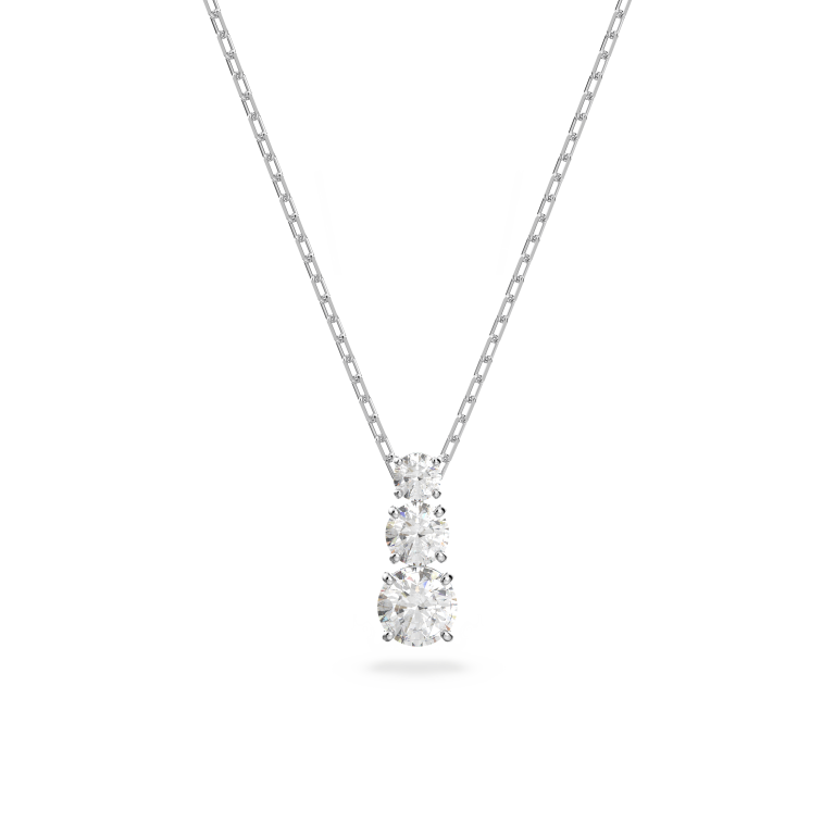 Wisiorek Swarovski Stilla Attract z trzema kryształami widok z przodu