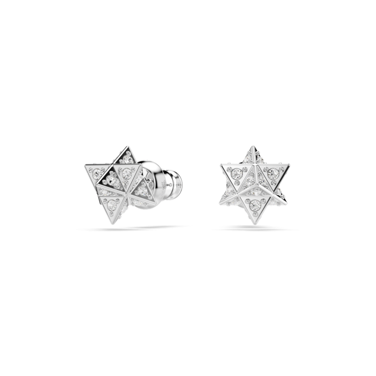 Kolczyki SWAROVSKI Dextera gwiazdy widziane z boku i z przodu