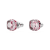 Różowe kolczyki Swarovski Birthstone październik na sztyft, ujęcie pod kątem