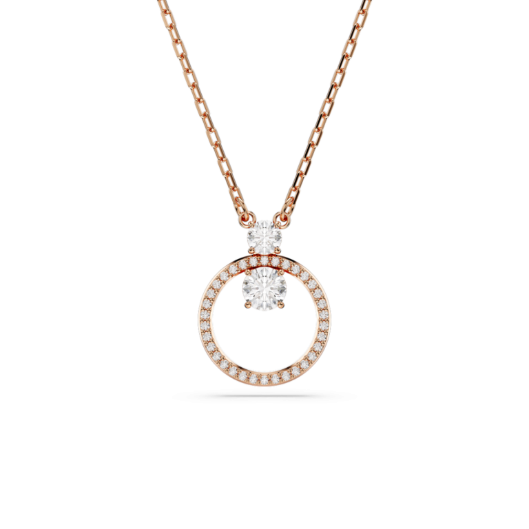 Naszyjnik SWAROVSKI Constella z motywem koła pavé widziany z przodu