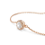 Centralny biały element bransoletki Swarovski Una Angelic z bliska