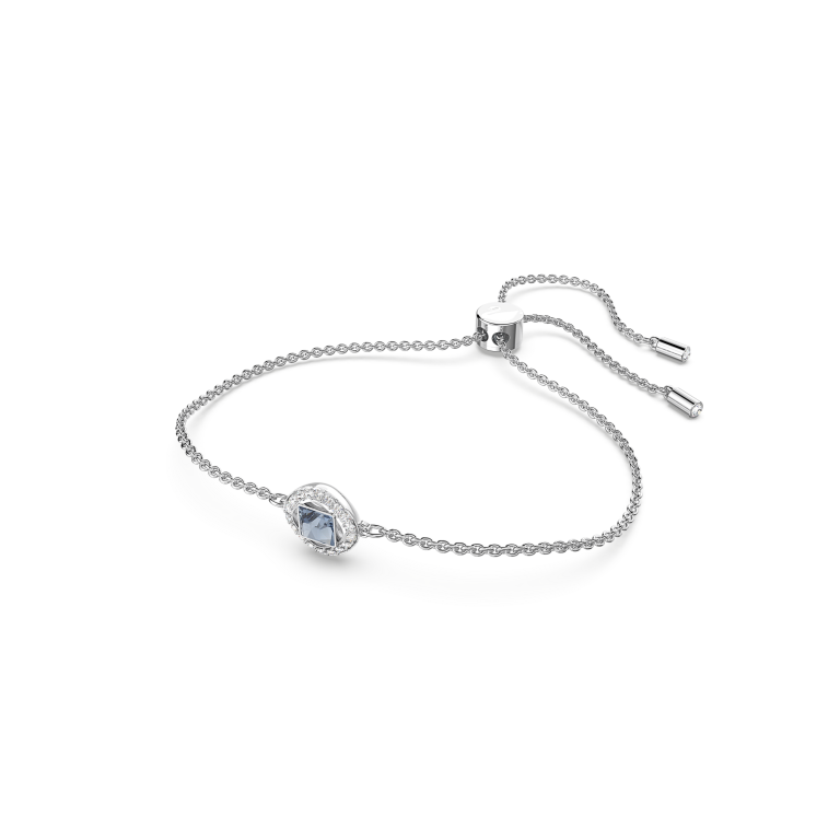 Niebieski centralny element bransoletki Swarovski Una Angelic z bliska