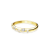 Biała bransoletka bangle SWAROVSKI Dextera w złotym kolorze widziana z przodu