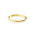 Biała bransoletka bangle SWAROVSKI Dextera w złotym kolorze widziana z boku