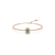 Zielona bransoletka bangle Swarovski Una w odcieniu różowego złota widok z przodu