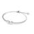 Biała rodowana bransoletka bangle Swarovski Mesmera pokazana pod kątem