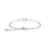 Tył białej rodowanej bransoletki bangle Swarovski Mesmera
