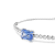 Detal niebieskiego kryształu bagietkowego bransoletki SWAROVSKI Matrix