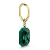Brelok do kluczy Swarovski z zielonym kryształem widziany z lewej strony