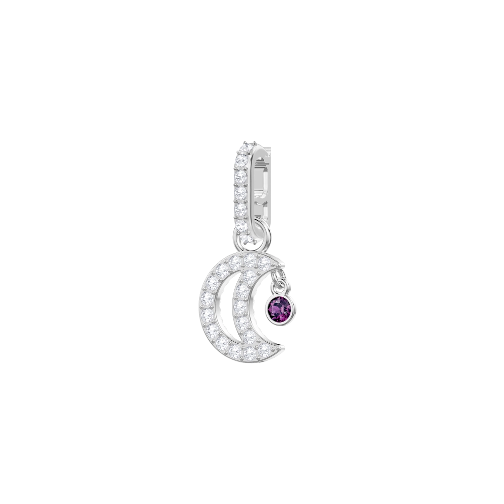 Fioletowa przywieszka Swarovski Remix w kształcie księżyca