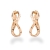 Złote kolczyki wiszące próby 333 z motywem nieskończoności na białym tle