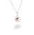 Złota zawieszka 585 z perłą i kwiatowym motywem na łańcuszku